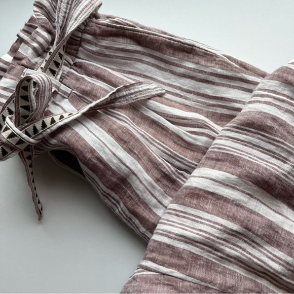LemLem X H&M • NWT Burgundy Stripe Linen Pants - Picture 3 of 8